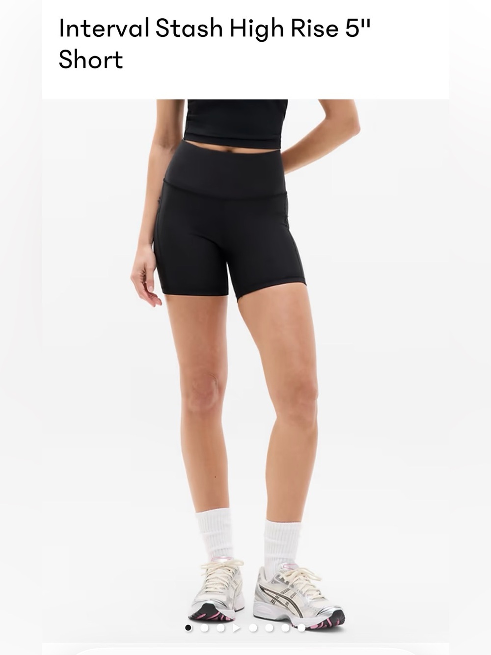 Athleta Navy Interval Stash Shorts